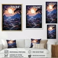 thumbnail image 4 of Designart "Twilight A Tachisme horizon II" Floral Floater Framed Wall Art Living Room, 4 of 7