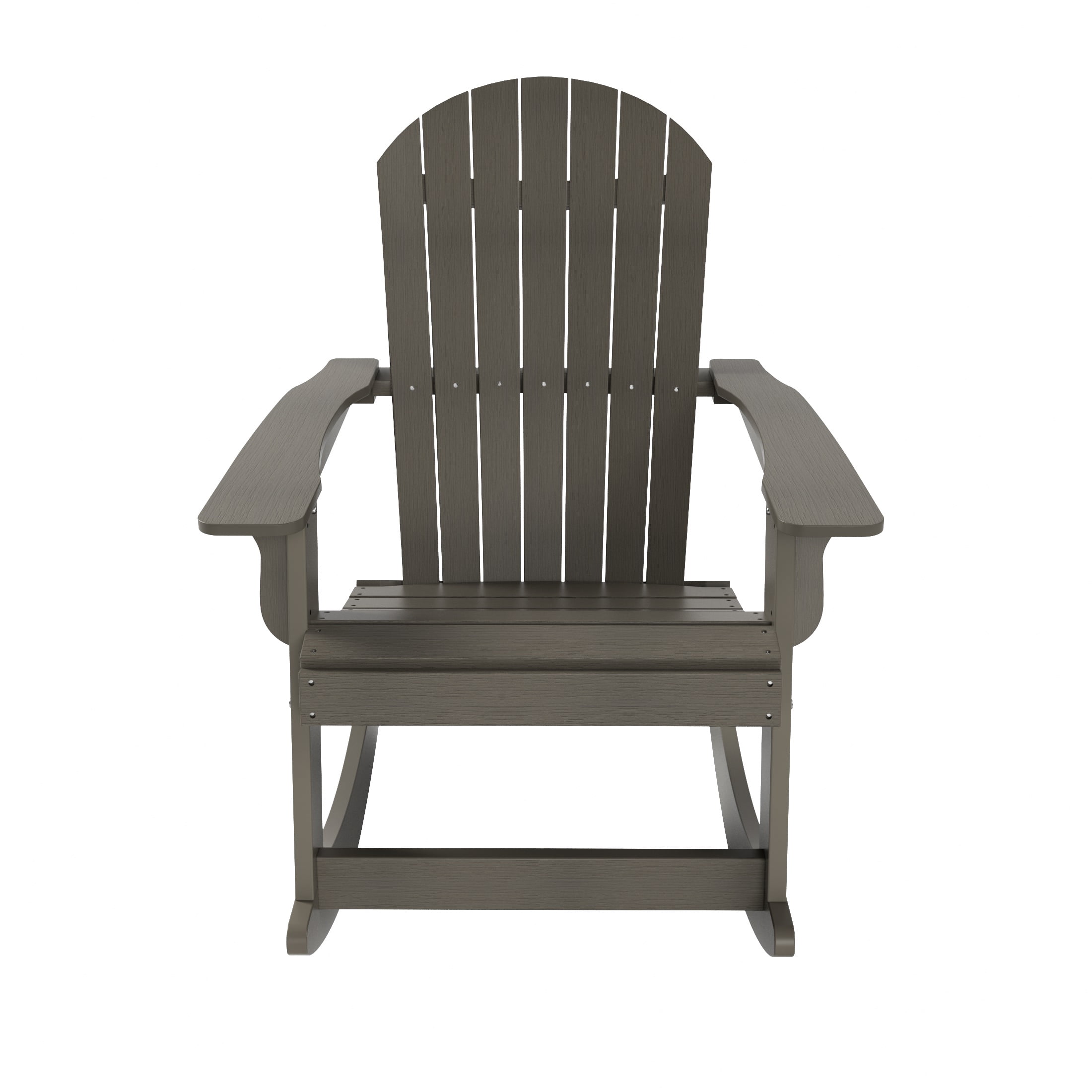 Outdoor Rocking Adirondack Chair, Charcoal Gray