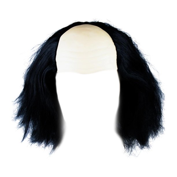 Peluca de calvicie, fácil de cuidar, larga y cómoda, para Halloween, cosplay y juegos de rol. Negro