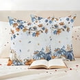 thumbnail image 3 of Fall Blue Maple Outdoor Waterproof Pillow Covers, Thanksgiving Pumpkins Daisy Country Leaves Decorative Square Throw Pillowcase Sofa Cushion Sham for Patio/Couch/Chair, 16"x16" 2 Pack, 3 of 8
