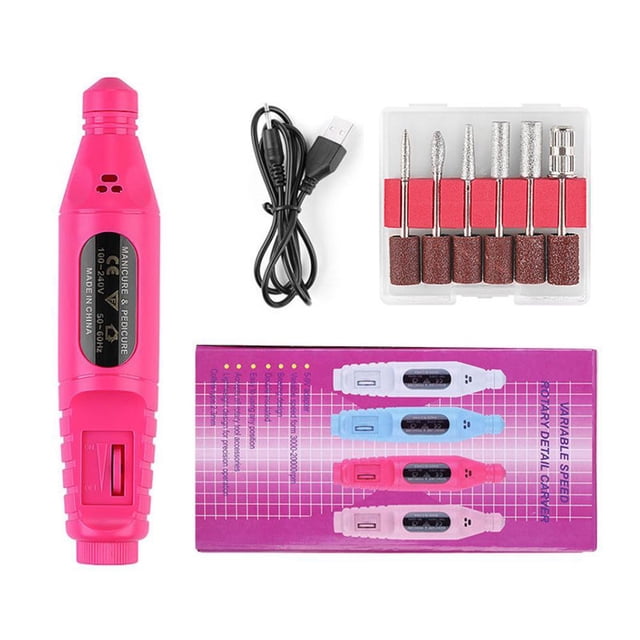 Juego De Limas Eléctricas Para Uñas, Velocidad Ajustable, Profesional, Para Manicura Y Pedicura Inevent CE008890-02