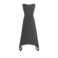 thumbnail image 4 of Ovzne Robes pour Femmes Robe Femmes Robes Sans Manches Col Rond Cordon Décontracté Volant Robe Trapèze Mini Robe Femmes Liquidation, 4 of 7