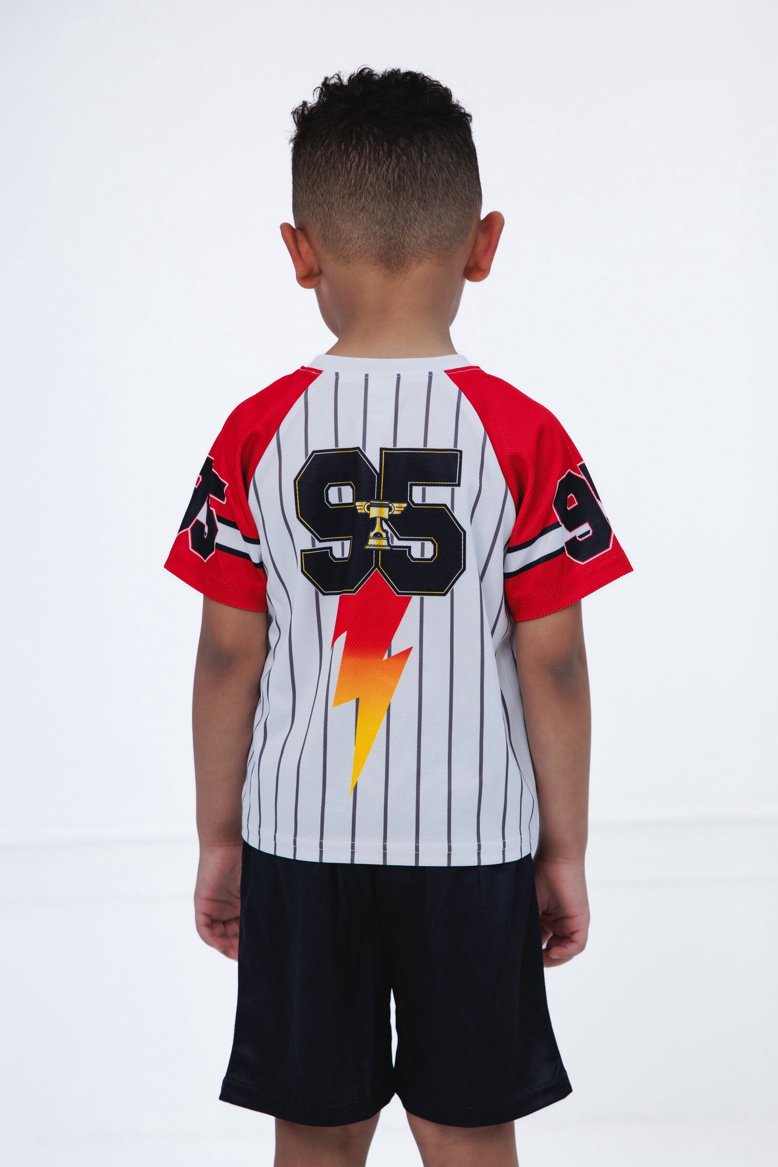 Disney Cars Lightning McQueen Mesh Baseball Jersey Athletic T-Shirt and Shorts Outfit Set Toddler to Big Kid
