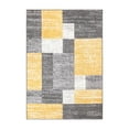 thumbnail image 3 of World Rug Gallery Modern Geometric Boxes Area Rug - Yellow 5' x 7', 3 of 8