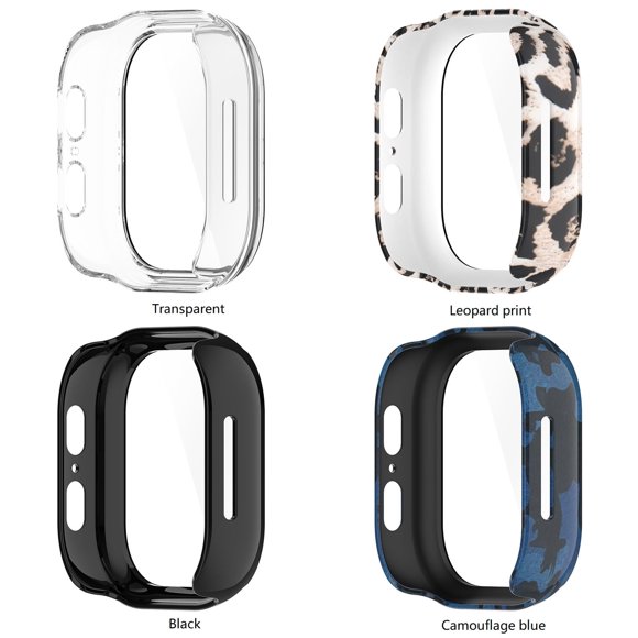 KOMI s'Applique à Gizmo watch2 Étui de protection pour Montre Gizmo Étui pour Enfants film Intégré Ensemble de Quatre Pièces, Clair/noir/léopard/camouflage Bleu