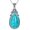 A_Jan_Carnation, variant on Genuine Turquoise Birth Flower Pendant Necklace, Sterling Silver Vintage Native Western Jewelry Birthdays Gift for Women