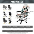 thumbnail image 6 of Xixirimido Cat Butterfly Mushroom Books Pattern Office Chair Covers, Soft Rotating Chair Slipcovers, Removable Anti-Dust Chair Protective Cover High Back Boss Chair Cover with Button, Large, 6 of 6