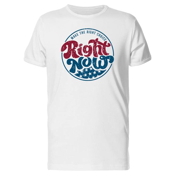 Right Now Vintage Art Lettering Tee Men's -Image by Shutterstock