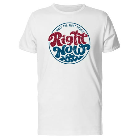 Right Now Vintage Art Lettering Tee Men's -Image by