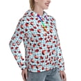 thumbnail image 6 of Lsque Flowers and Lady Bugs Pattern Casual Women's Hoodie,Hooded Sweatshirt with Kangaroo Pocket,Pullover Hoodie with Eye-catching Drawstrings-Large, 6 of 7