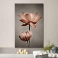 thumbnail image 2 of Aaheei Canvas Print Wall Art Film Grain Effect Pink Lotus Duo Floral Botanical Photography Realism Rustic Scenic Colorful Multicolor Pastel for Living Room, Bedroom, Office, 2 of 3