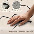 thumbnail image 6 of ODIKA 9'x12' Washable Area Rug Non-Slip, Chair-Friendly Beige Black Geometric Abstract Art Design Contemporary Motifs with Bold Lines for Dining Room, Basement, Large Office, 6 of 7