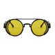 thumbnail image 2 of Gafas de sol redondas polarizadas con marco de metal, lentes circulares de colores, gafas de sol UV400 unisex, gafas góticas para verano, exteriores, playa, marco negro porno, 2 of 3