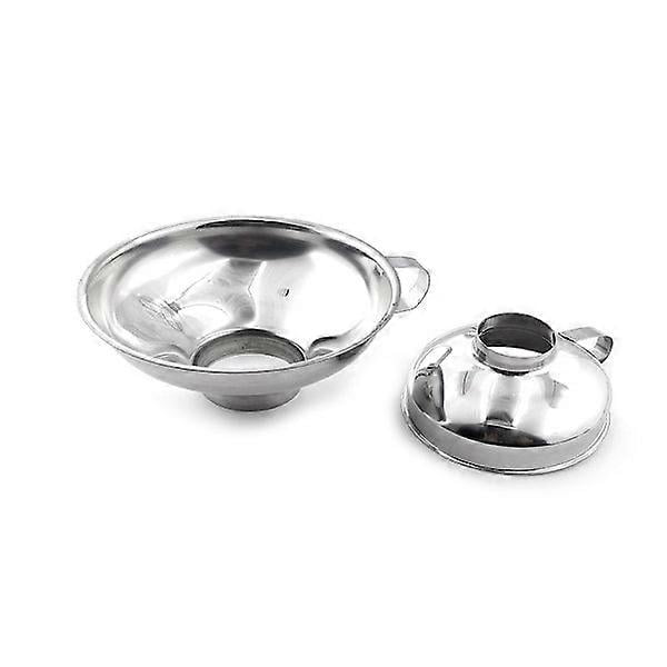 Canning Funnel, Wide Mouth Mason Jar Canning Funnel with Handle (Large Neck 5.3cm and Small Neck 3.6cm)