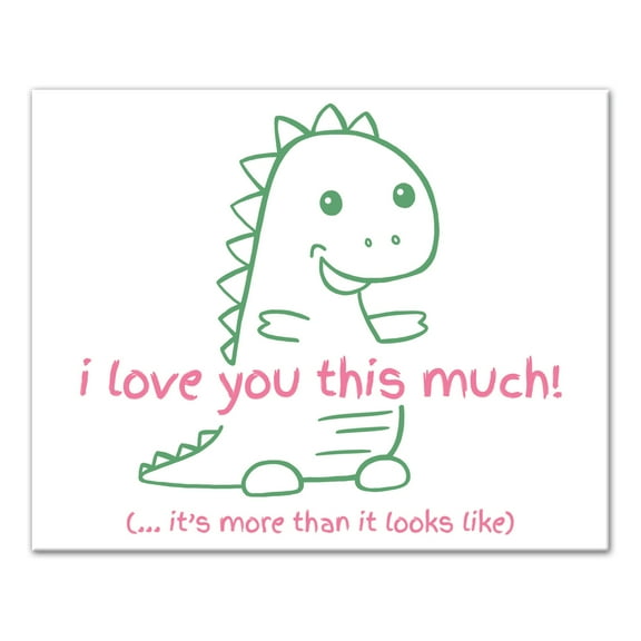 Creative Products Love You This Much Dino 8x10 Canvas Wall Art