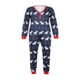 thumbnail image 2 of Christmas Family Pajamas Set Cartoon Elk Print Long Sleeve Crew Neck Tops + Elastic Long Pants, 2 of 8