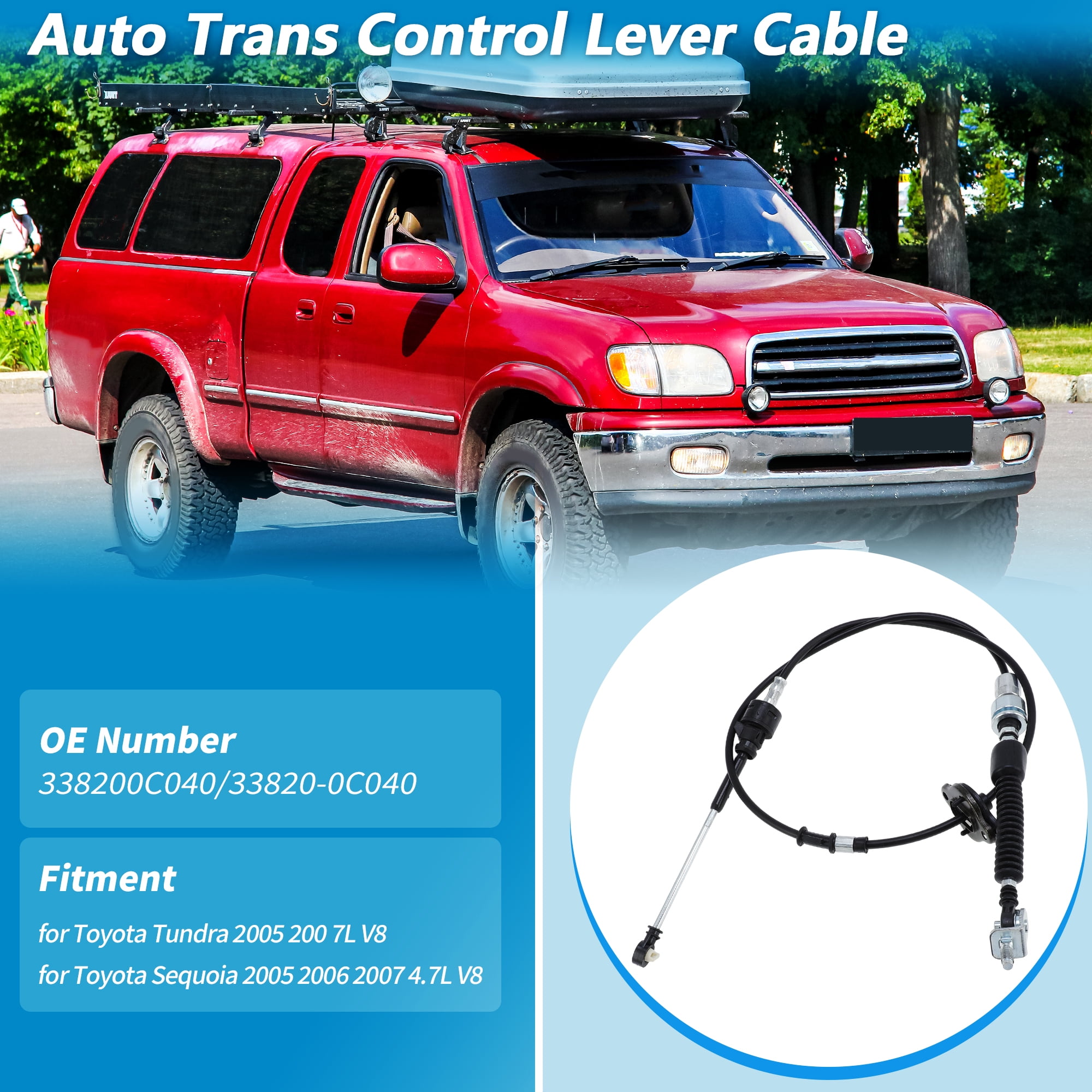 Unique Bargains Automatic Transmission Gear Shifter Cable for Toyota Tundra Sequoia