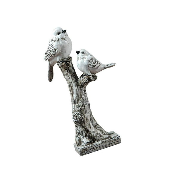 Maoww Creative Indoor Garden Simulation Resin Bird Home Decor Ornaments Size B