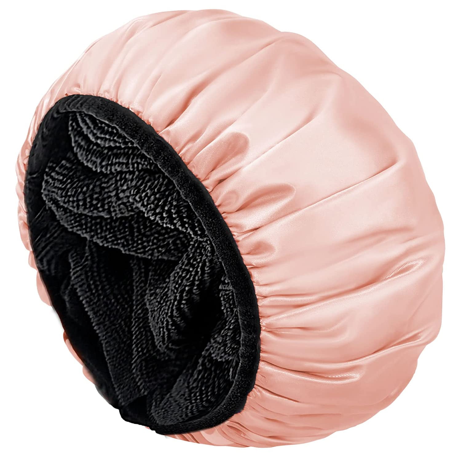 Auban Shower Cap,Terry Lined Shower Cap for Women Reusable, Triple