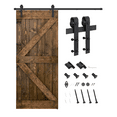 thumbnail image 2 of Essencaliy 36in x84in Solid Wood Barn Door, Made-in-USA Farmhouse Interior Sliding Barn Door With 6.25ft Barndoor Hardware Kit (DIY), 2 of 5