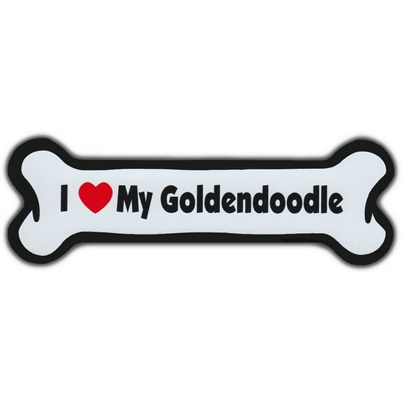 Dog Bone Magnet: I Love My Goldendoodle | Dogs Doggy Puppy | Golden Doodle