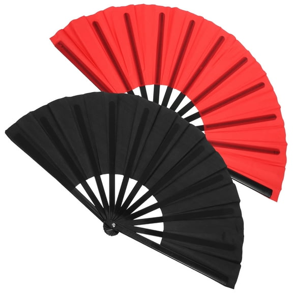 Masteelf 2pcs Folding Hand Fans Folding Fans Handheld Handheld Performing Accessory Chinese Kung Fu Hand Fan Foldable Hand Fan