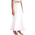 thumbnail image 3 of Women Fall Skirts Business Casual Clothes High Waisted Cocktail Party Wedding Guest Mermaid Maxi Skirt White M, 3 of 9