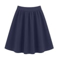 thumbnail image 2 of Knee Length Long Skorts for Girl Plain Uniform Skirts with Built in Shorts Modest Dressy Skirts for Girls (Navy 150/12Y), 2 of 4