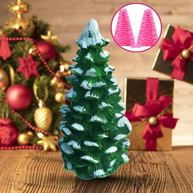  5Pcs Christmas Tree 3D Silicone Candle Mold,christmas Candle  Making Molds Silicone Shapes,christmas Silicone Mold for DIY Resin Candle  Wax Soap Art Craft Cake Chocolate Home Decor Mold Silicone Making