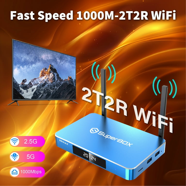 S6 Max 2025 SuperBox for TV, Wireless Voice Remote Included, 1000M