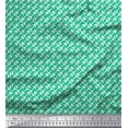 thumbnail image 1 of Soimoi Green polyester Crepe Fabric Diagonal Arrow Printed Fabric 1 Yard 52 Inch Wide, 1 of 3