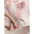 thumbnail image 3 of Koi Fish Reversible Bedspread Set, Sakura Blossom in Japan Creature Culture Nature Orient Asian Culture, Pillow Shams & Comforter Microfiber Bedding Set, 3 Sizes, Pale Pink, by Ambesonne, 3 of 4