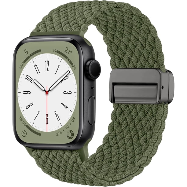 Solo Loop Compatible con Correa Apple Watch 45mm 44mm 49mm 46mm 42mm 41mm 40mm 38mm Hombre Mujer, Correas Ajustable Magnética Elástica de Nylon para iWatch Series 11 10 SE Ultra 9 8 7 6 5 4 3 2 1