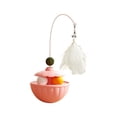 thumbnail image 2 of Juguete de poliuretano Roly dispensador de comida para gatos | Teaser interactivo de plumas con bolas de menta | Diseño de tambor plástico duradero | Verde, Rosa, Amarillo | 9,84 x 3,54 pulgadas, 2 of 6