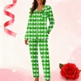thumbnail image 2 of RKSTN St Patrick's Day Pajamas Set for Women Oversized Crewneck St Paddy's Day Lucky Shamrock Printed Loungewear Matching Sets Womens Casual Plus Size Loose Fits T Shirts and Pjs Pants 2 Piece Set, 2 of 8