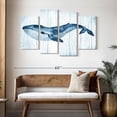 thumbnail image 3 of Elephant Stock Wooden Blue Whale Wall Art - Horizontal Multi Panel Canvas - Living Room Wall Decor - Animal Multi Panel - Blue And White Decor - 52" x 32", 3 of 8