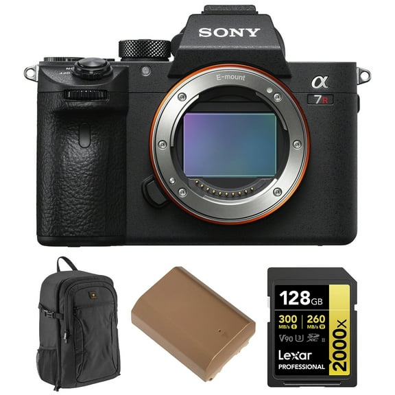 Sony Alpha a7R IV Mirrorless Camera (V2), Bundle with Alpine 200 Backpack, 128GB Memory Card and NP-FZ100 Battery