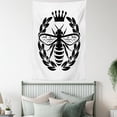 thumbnail image 4 of Queen Bee Tapestry, Monochrome Wreath Insect and Crown Abstract Bee Silhouette Ruler of the Colony, Wall Hanging for Bedroom Living Room Dorm Decor, 40W X 60L Inches, Black White, by Ambesonne, 4 of 5