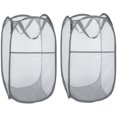 thumbnail image 3 of Cesta de lavandería plegable negra (paquete de 2), cesta de almacenamiento de ropa sucia, cesta de almacenamiento redonda, compatible con el organizador del hogar, habitación de los niños, 3 of 6