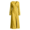 thumbnail image 7 of Women's Casual Long-Sleeve Button Front Dress, 7 of 7