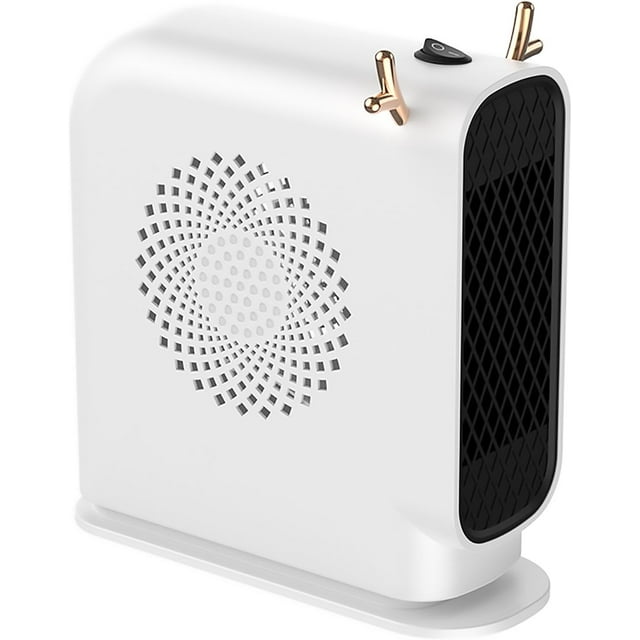 Small Space Heater for Indoor Use, 500W Electric Heaters,Portable 260 * 245 * 95Mm for Office And Bedroom Safety And Fast Quiet Heat with Overheating Protection,White