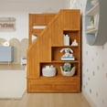 thumbnail image 5 of Dover Twin over Twin Wood Staircase Bunk Bed w/ Drawer & Trundle in Light Toffee, 5 of 10