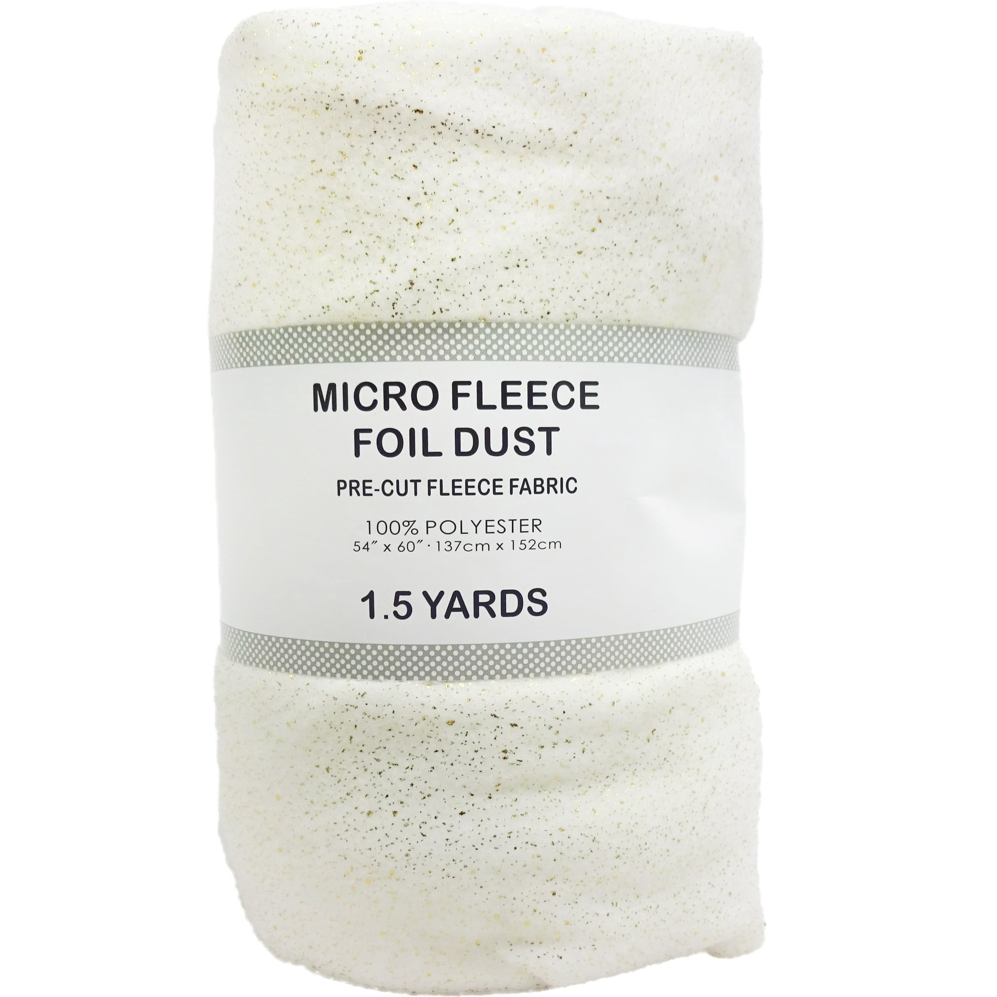 Cream and Gold Foil Crafting Fleece Fabric, 1.5 yard precut