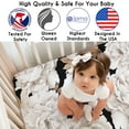 thumbnail image 3 of Sweet Jojo Designs Peony Floral Garden Black and Ivory Girl Fitted Crib Sheet, 3 of 6