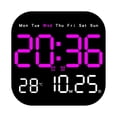 thumbnail image 1 of LED Large Digital Wall Clock Remote Control Temperature Date Week Display Adjust, 1 of 9