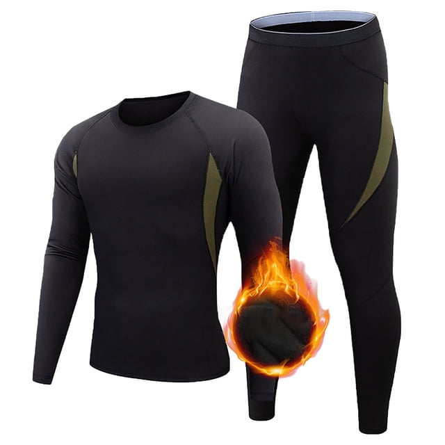 Men's Thermal Underwear Set Lined Performance Base Layer Sports Shapewear for Cold Weather