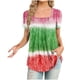 thumbnail image 1 of Fiudx Ofertas Flash Del Día Mujer Moda Casual Manga Corta Suelta Camiseta Blusa Tops, 1 of 4