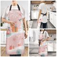 thumbnail image 2 of Yayeee Chief Kitchen Apron with Pockets for Cooking Water Resistant Unisex Adjustable Neck Strap, Pink Christmas Snowman, 2 of 7