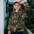 thumbnail image 2 of Uorisanigo Girls Half Zip Sweatshirt Fashion Camo Hunting Print Quarter-Zip Pullover Jacket Oversized Sweatshirts Long Sleeve Pullover Top Drop Shoulder Workout Shirts Winter Clothes, 2 of 7