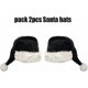 thumbnail image 2 of Black Santa Hat - Adults Deluxe Black And White Xmas Christmas Hat Pack 2 Pcs, 2 of 4